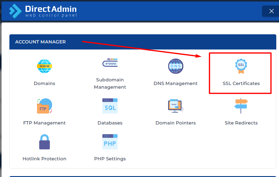 Step 1 to enable SSL